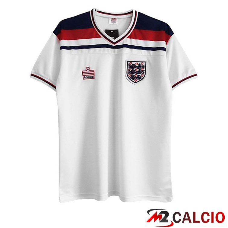 Maglie Calcio Personalizzate,Tute Calcio Squadre,Maglia Nazionale Italiana Calcio | Maglie Calcio Inghilterra Retro Retro Prima Bianco 1982