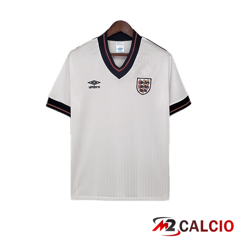 Maglie Calcio Personalizzate,Tute Calcio Squadre,Maglia Nazionale Italiana Calcio | Maglie Calcio Inghilterra Retro Retro Prima Bianco 1984-1987