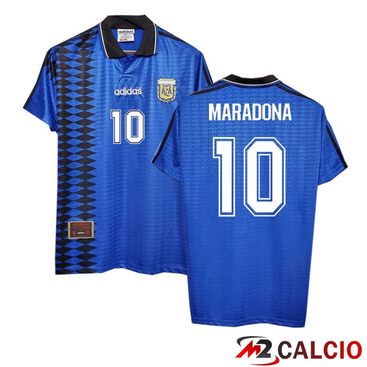 Maglie Calcio Personalizzate,Tute Calcio Squadre,Maglia Nazionale Italiana Calcio | Maglie Calcio Argentina Retro Seconda MARADONA #10 1994-1995