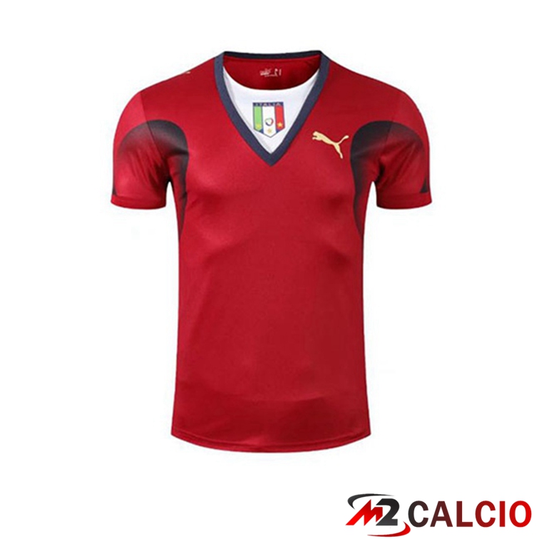 Maglie Calcio Personalizzate,Tute Calcio Squadre,Maglia Nazionale Italiana Calcio | Maglie Calcio Coppa del Mondo Champion Italia Portiere Retro 2006 Rosso
