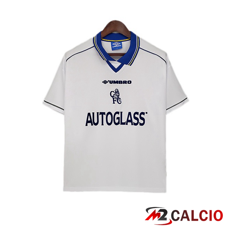 Maglie Calcio Personalizzate,Tute Calcio Squadre,Maglia Nazionale Italiana Calcio | Maglie Calcio FC Chelsea Retro Seconda Bianco 1998-2000
