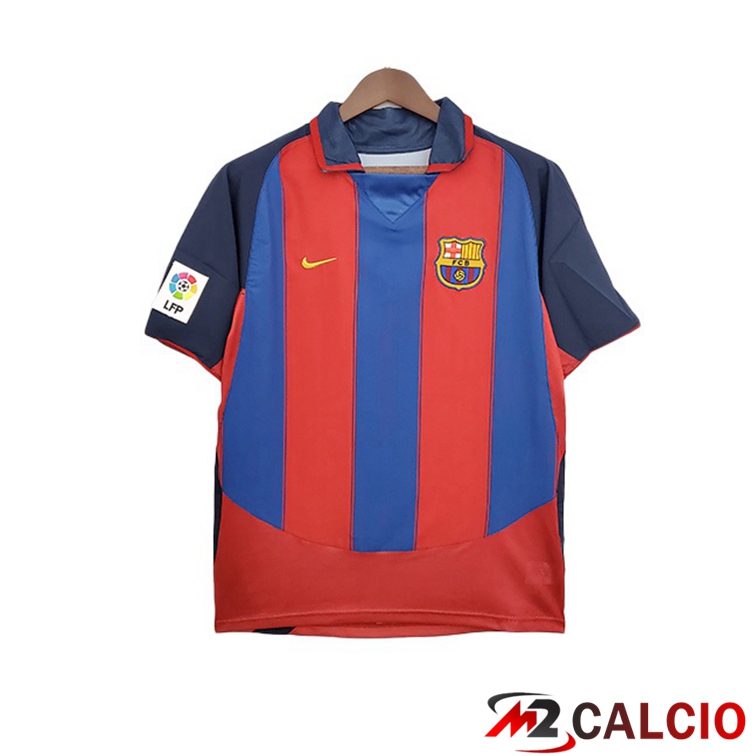 Maglie Calcio Personalizzate,Tute Calcio Squadre,Maglia Nazionale Italiana Calcio | Maglie Calcio FC Barcellona Retro Prima Rosso Blu 2003-2004