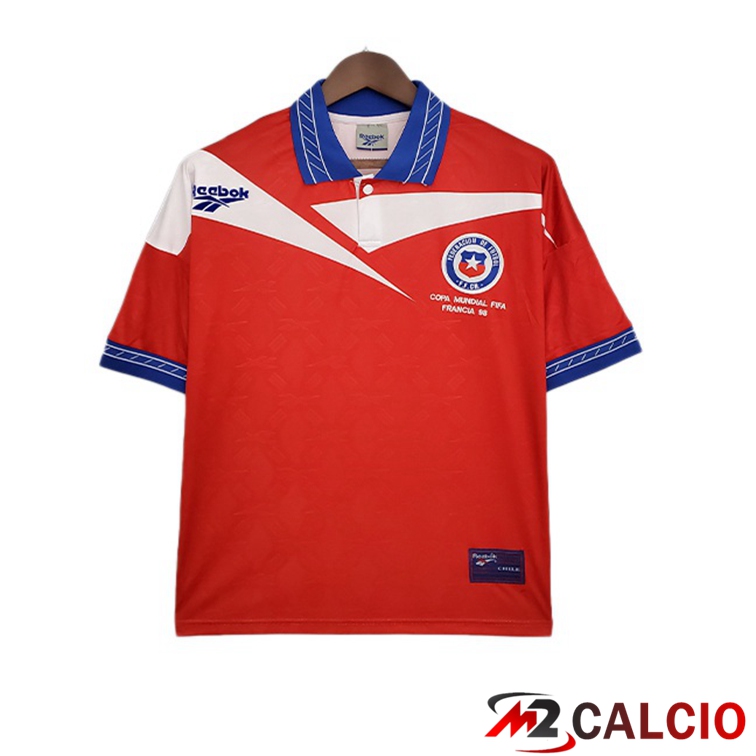 Maglie Calcio Personalizzate,Tute Calcio Squadre,Maglia Nazionale Italiana Calcio | Maglie Calcio Chile Retro Retro Prima Rosso 1998