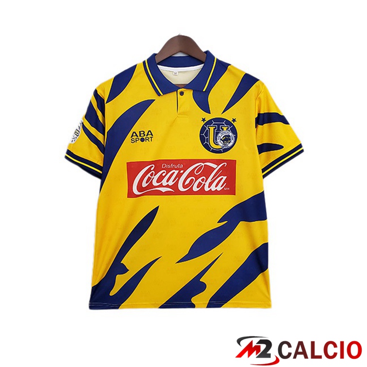 Maglie Calcio Personalizzate,Tute Calcio Squadre,Maglia Nazionale Italiana Calcio | Maglie Calcio Tigres UANL Retro Prima Giallo 1996-1997
