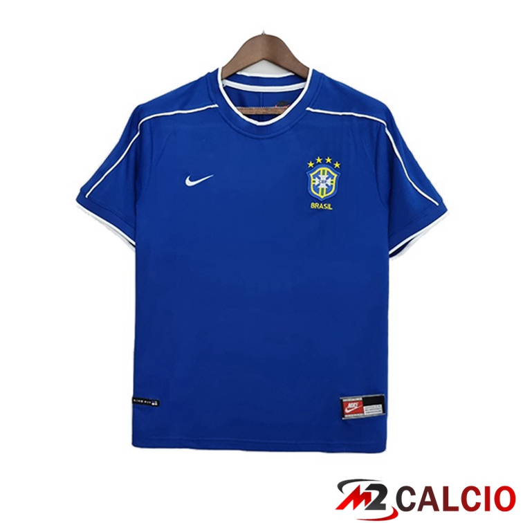 Maglie Calcio Personalizzate,Tute Calcio Squadre,Maglia Nazionale Italiana Calcio | Maglia Brasile Storica Blu 1998