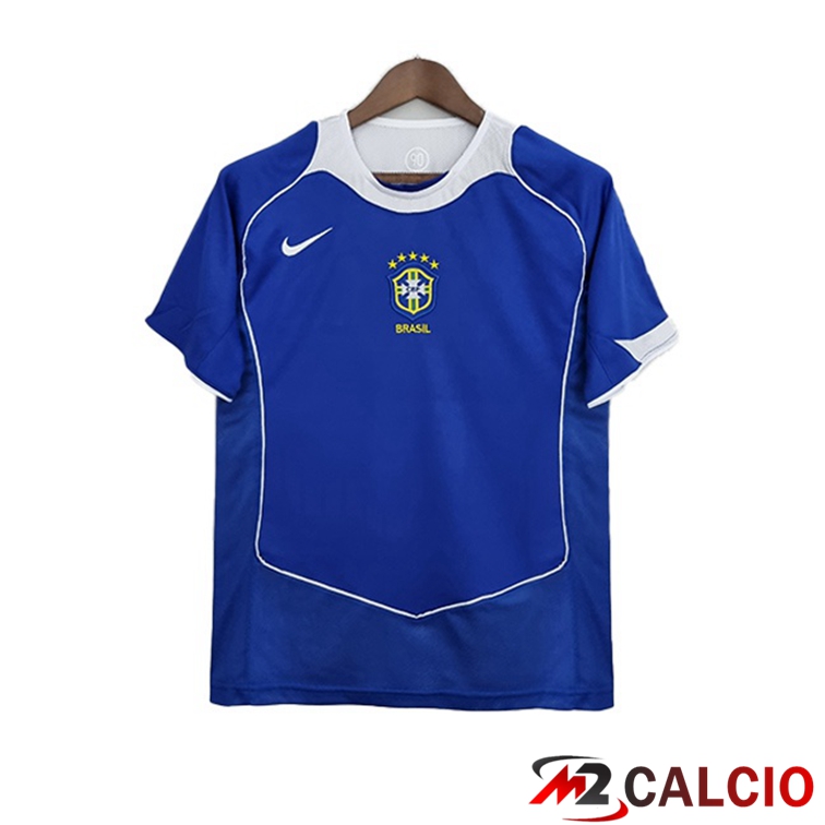 Maglie Calcio Personalizzate,Tute Calcio Squadre,Maglia Nazionale Italiana Calcio | Maglia Brasile Storica Blu 2004-2006