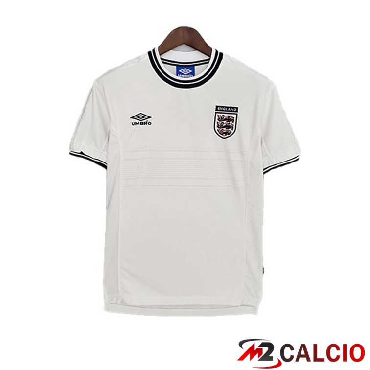 Maglie Calcio Personalizzate,Tute Calcio Squadre,Maglia Nazionale Italiana Calcio | Maglia Inghilterra Retro Prima Bianco 2000
