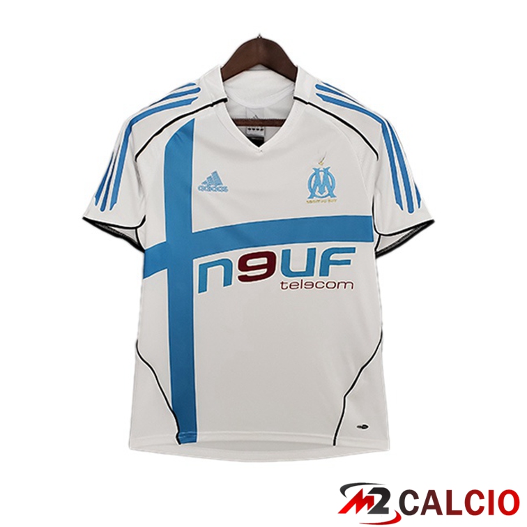 Maglie Calcio Personalizzate,Tute Calcio Squadre,Maglia Nazionale Italiana Calcio | Maglia Marsiglia OM Retro Prima Bianco 2005-2006
