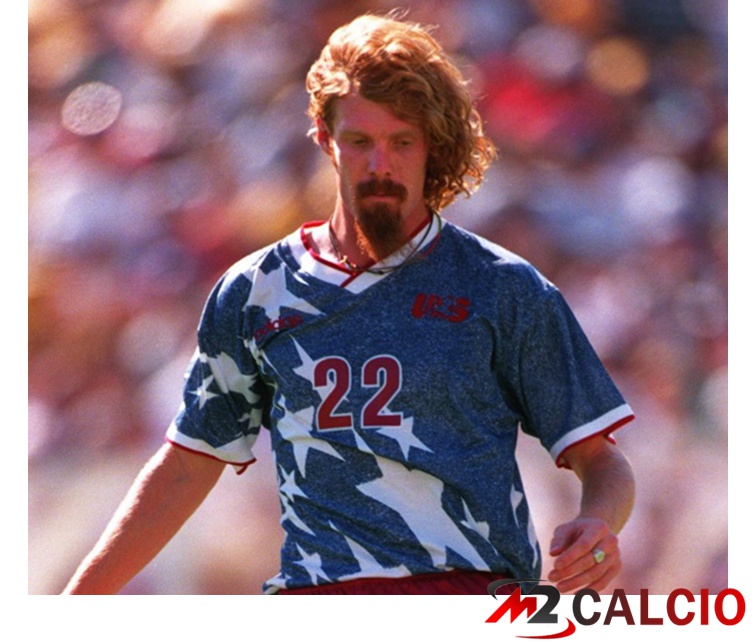 Maglie Calcio Coppa del Mondo USA Retro Seconda Blu 1994