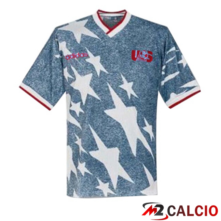 Maglie Calcio Coppa del Mondo USA Retro Seconda Blu 1994