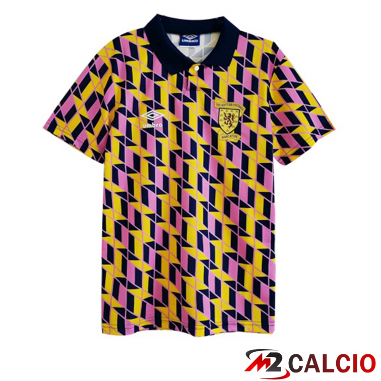 Maglie Calcio Personalizzate,Tute Calcio Squadre,Maglia Nazionale Italiana Calcio | Maglie Calcio Scozia Retro Seconda Giallo 1988-1989