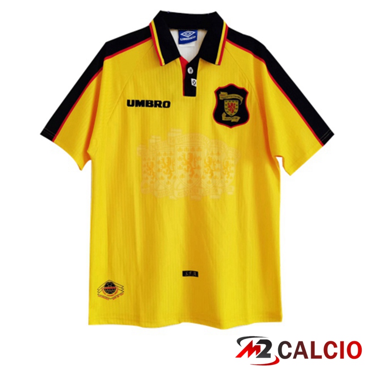 Maglie Calcio Personalizzate,Tute Calcio Squadre,Maglia Nazionale Italiana Calcio | Maglie Calcio Coppa del Mondo Scozia Retro Seconda Giallo 1998