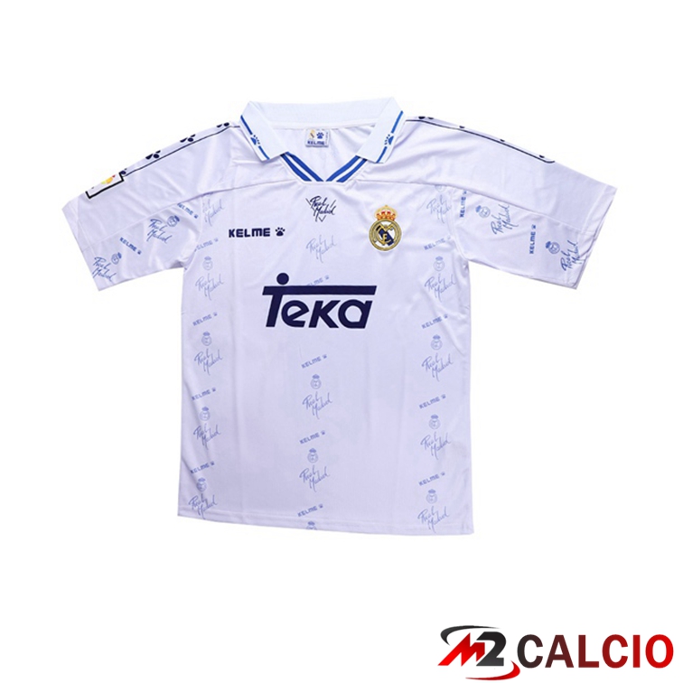 Maglie Calcio Personalizzate,Tute Calcio Squadre,Maglia Nazionale Italiana Calcio | Maglie Calcio Real Madrid Retro Prima Bianco 1994-1996