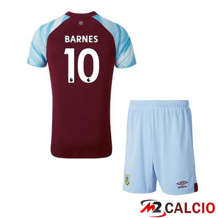 Maglie Calcio Personalizzate,Tute Calcio Squadre,Maglia Nazionale Italiana Calcio | Maglia Burnley (BARNES 10) Bambino Prima Marron 2021/22