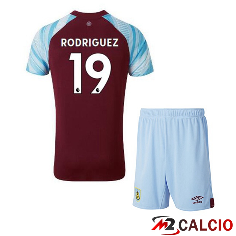 Maglie Calcio Personalizzate,Tute Calcio Squadre,Maglia Nazionale Italiana Calcio | Maglia Burnley (RODRIGUEZ 19) Bambino Prima Marron 2021/22
