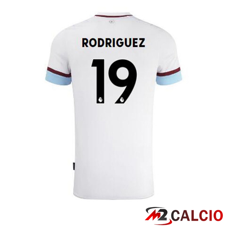 Maglie Calcio Personalizzate,Tute Calcio Squadre,Maglia Nazionale Italiana Calcio | Maglia Burnley (RODRIGUEZ 19) Seconda Bianco Marron 2021/22