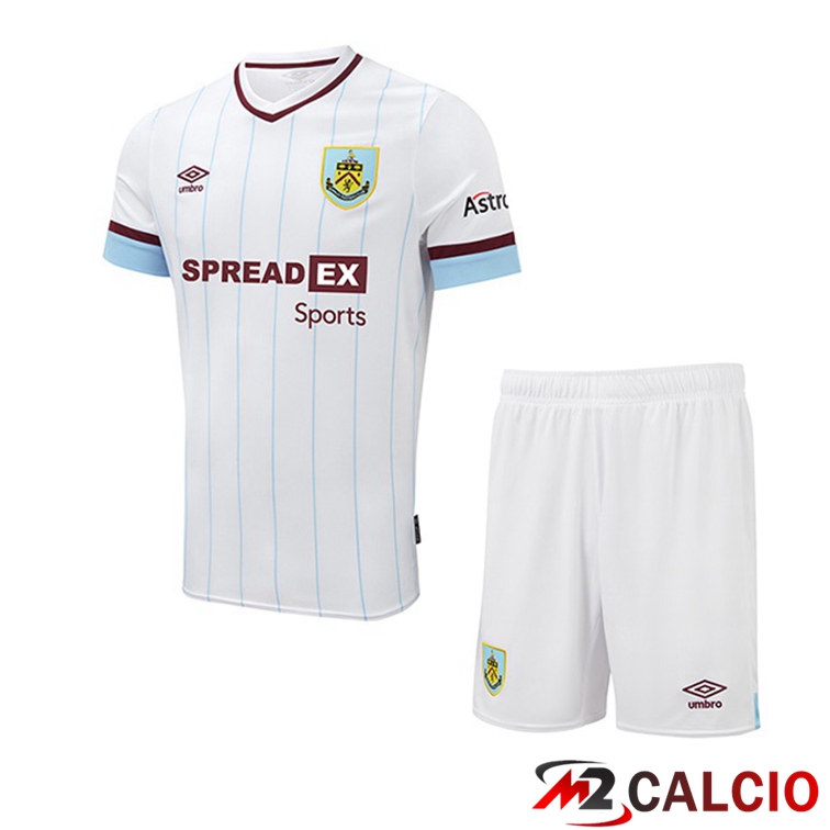 Maglie Calcio Personalizzate,Tute Calcio Squadre,Maglia Nazionale Italiana Calcio | Maglia Burnley Bambino Seconda Bianco Marron 2021/22