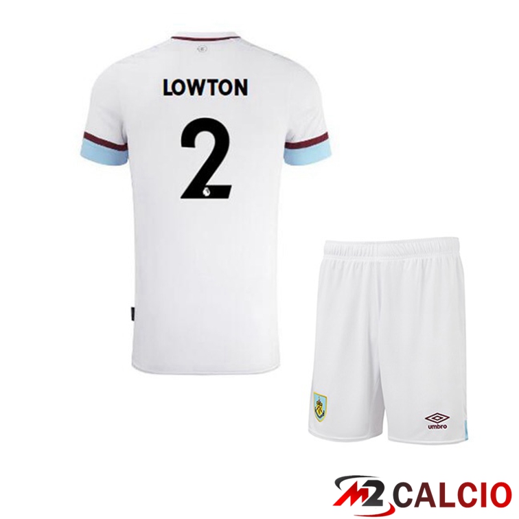Maglie Calcio Personalizzate,Tute Calcio Squadre,Maglia Nazionale Italiana Calcio | Maglia Burnley (LOWTON 2) Bambino Seconda Bianco Marron 2021/22