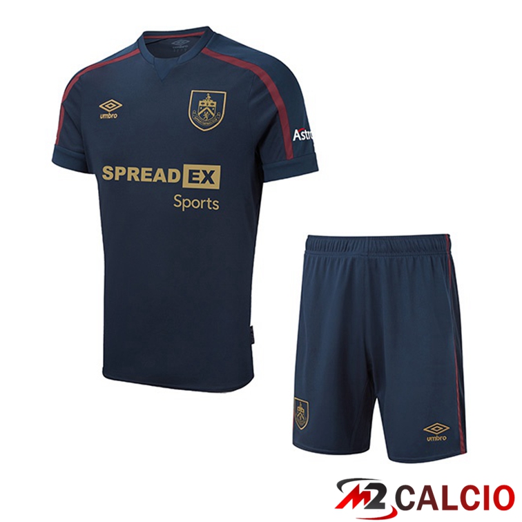 Maglie Calcio Personalizzate,Tute Calcio Squadre,Maglia Nazionale Italiana Calcio | Maglia Burnley Bambino Terza Blu Marron 2021/22