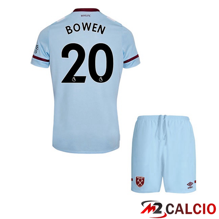 Maglie Calcio Personalizzate,Tute Calcio Squadre,Maglia Nazionale Italiana Calcio | Maglia West Ham United (BOWEN 20) Bambino Seconda Blu 2021/22