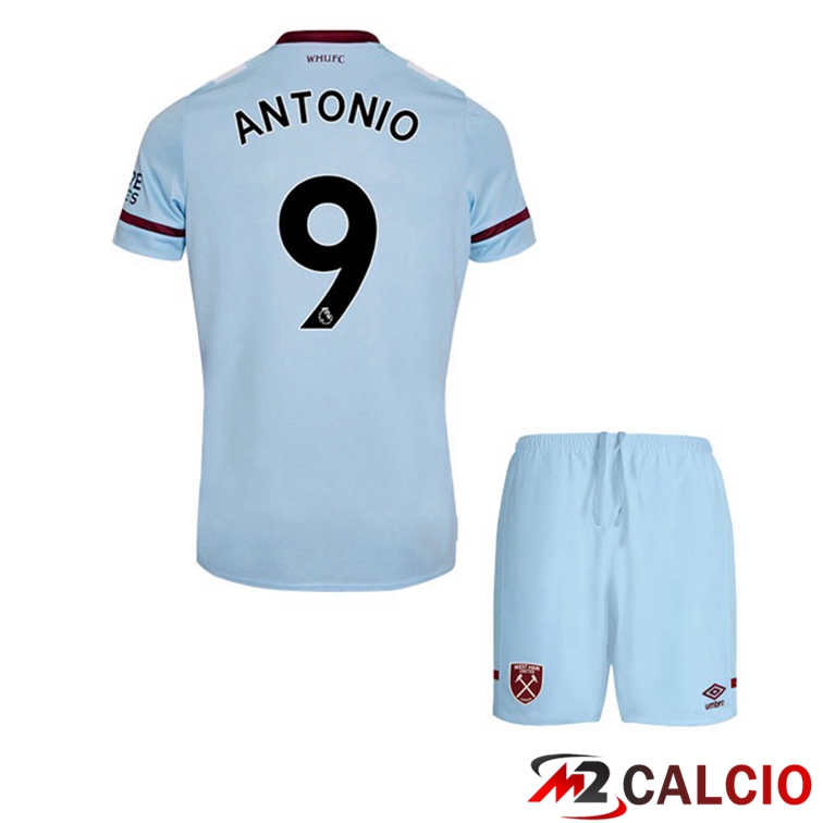 Maglie Calcio Personalizzate,Tute Calcio Squadre,Maglia Nazionale Italiana Calcio | Maglia West Ham United (ANTONIO 9) Bambino Seconda Blu 2021/22