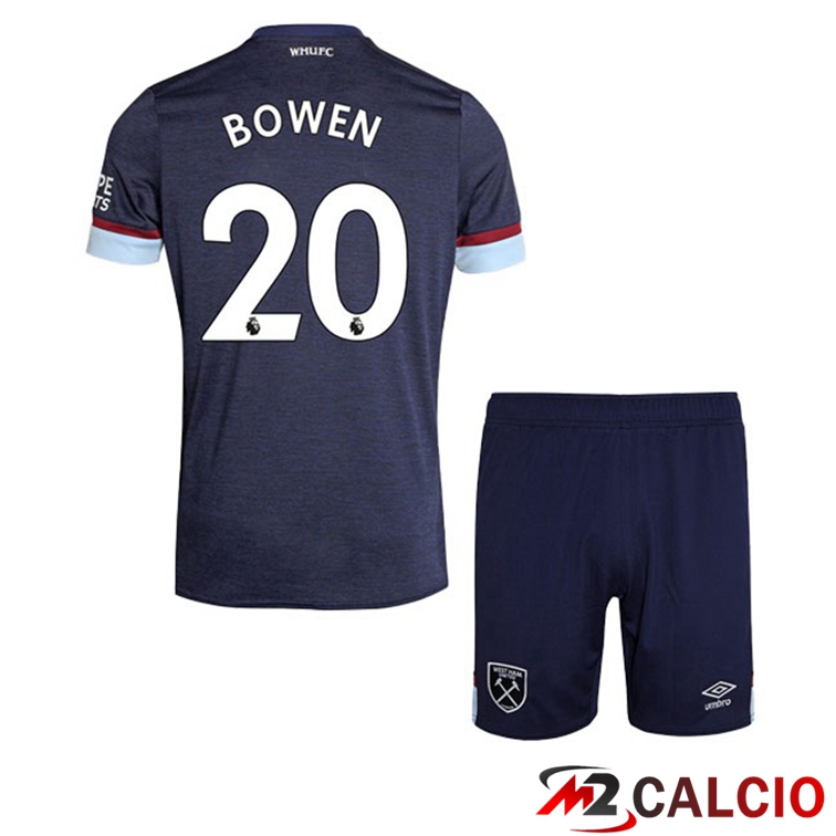 Maglie Calcio Personalizzate,Tute Calcio Squadre,Maglia Nazionale Italiana Calcio | Maglia West Ham United (BOWEN 20) Bambino Terza Blu 2021/22